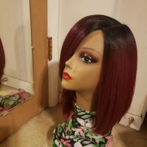 Other - 🎉Host Pick🎉 Burgundy / Black Lace-Part Bob Wig